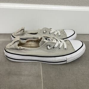 Converse Chuck Taylor All Star Womens 9 Beige Shoreline Casual Slip On Shoes